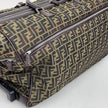 Fendi Trolley Vintage Zucca FF in tela marrone e pelle
