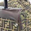 Fendi Trolley Vintage Zucca FF in tela marrone e pelle