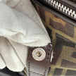 Fendi Trolley Vintage Zucca FF in tela marrone e pelle