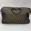 Fendi Trolley Vintage Zucca FF in tela marrone e pelle