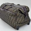 Fendi Trolley Vintage Zucca FF in tela marrone e pelle
