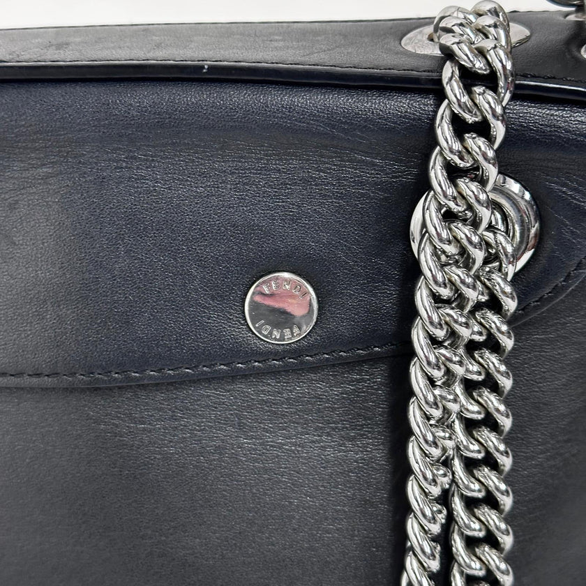 Fendi Zaino Back to School in pelle nera a 3 Vie