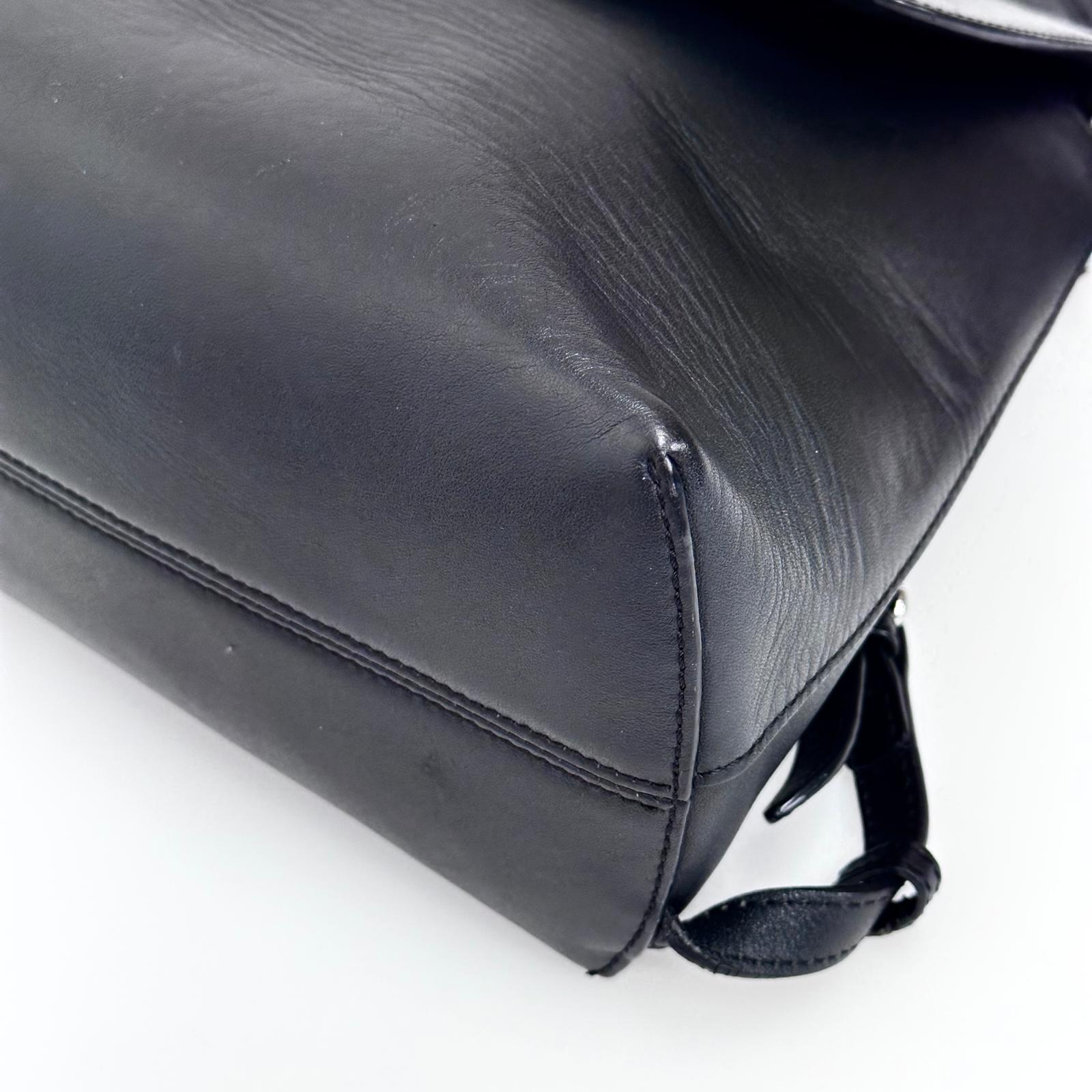 Fendi Zaino Back to School in pelle nera a 3 Vie