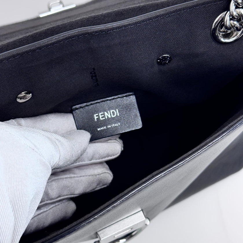 Fendi Zaino Back to School in pelle nera a 3 Vie