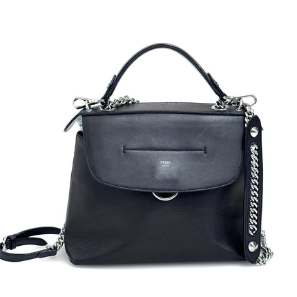 Fendi Zaino Back to School in pelle nera a 3 Vie