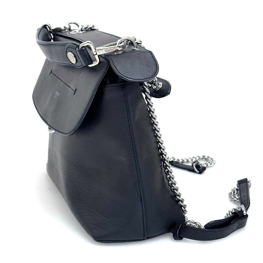 Fendi Zaino Back to School in pelle nera a 3 Vie