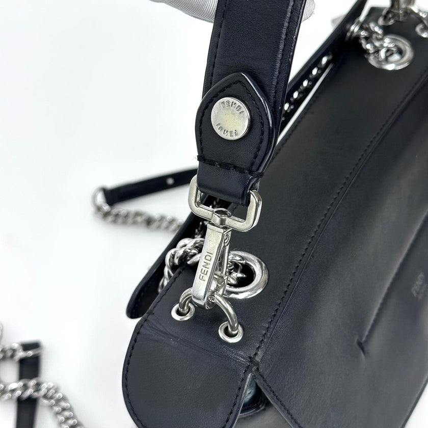 Fendi Zaino Back to School in pelle nera a 3 Vie