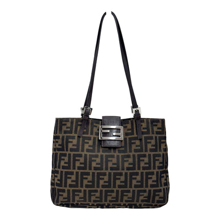 Fendi Zucchino Borsa a spalla Mama Baguette Marrone