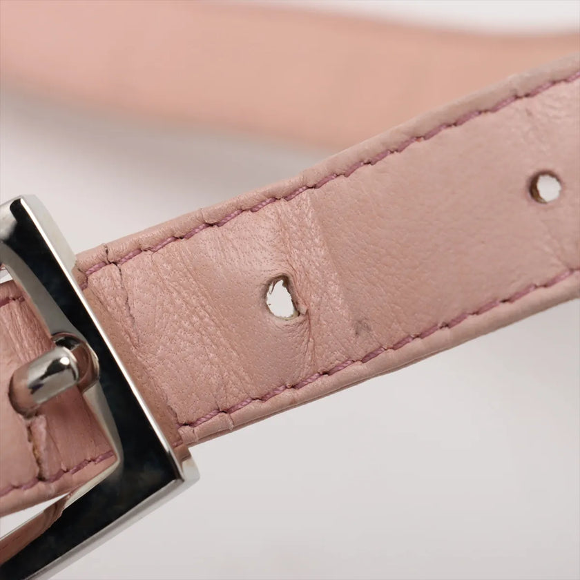 Fendi Borsa Baguette a spalla in pelle rosa cipria