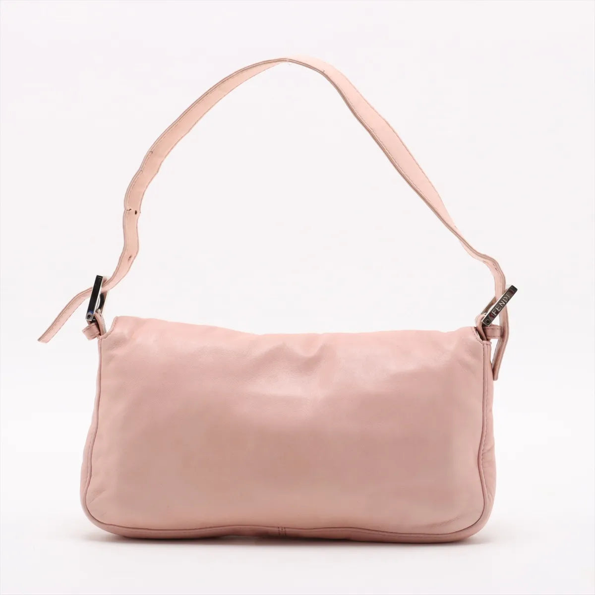 Fendi Borsa Baguette a spalla in pelle rosa cipria