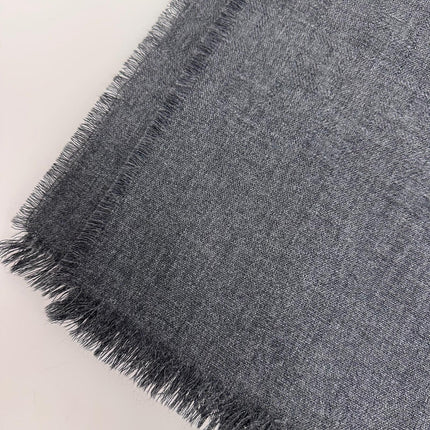 Fendi sciarpa in lana grigia con motivo FF tono su tono