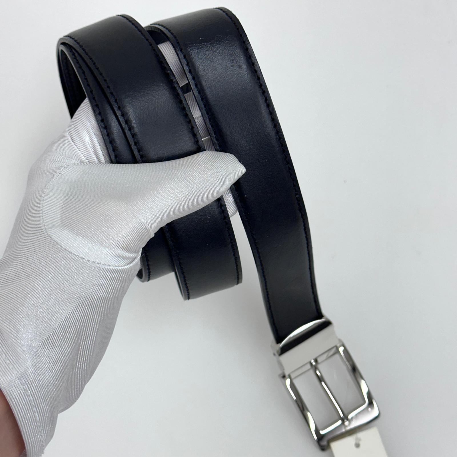 Gianni Versace Cintura in pelle nera Medusa Mis. 100