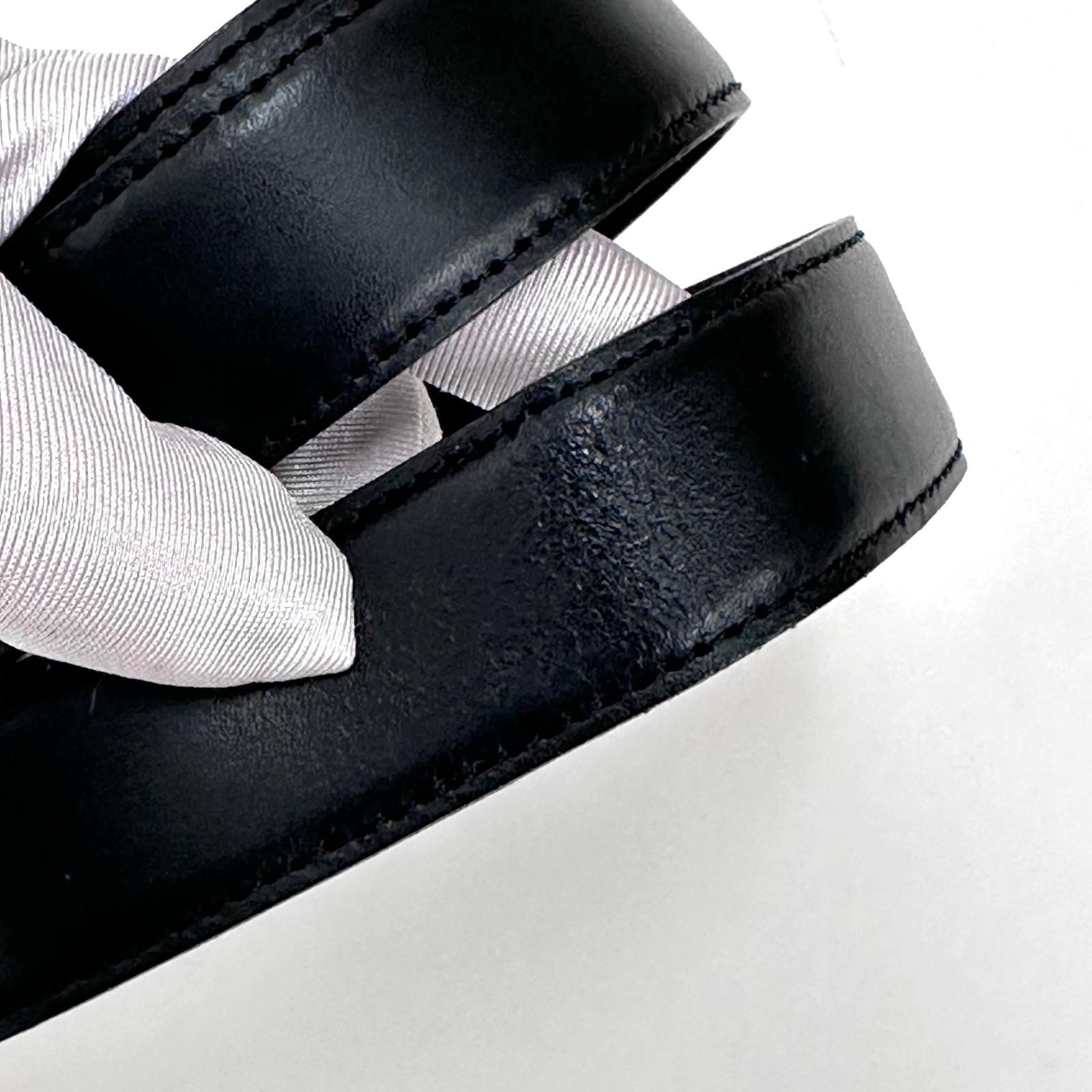 Gianni Versace Cintura in pelle nera Medusa Mis. 100