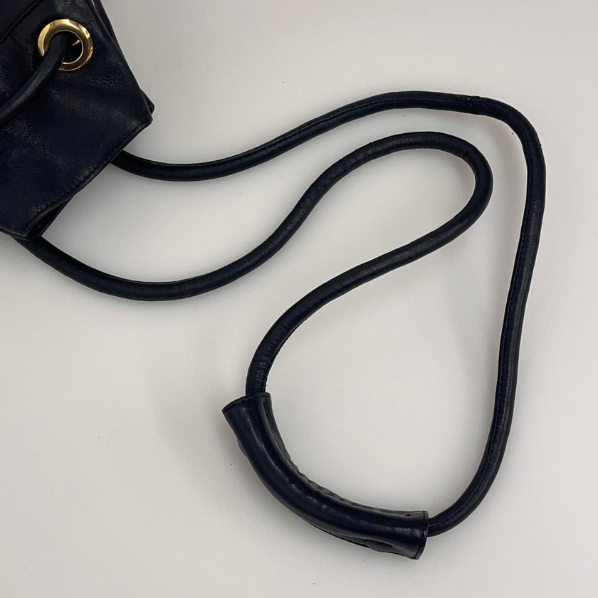 Gianni Versace Couture Medusa Maxi Sacca Vintage in Pelle Nera