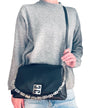 Givenchy Borsa 4G soft in pelle nera con catena logo