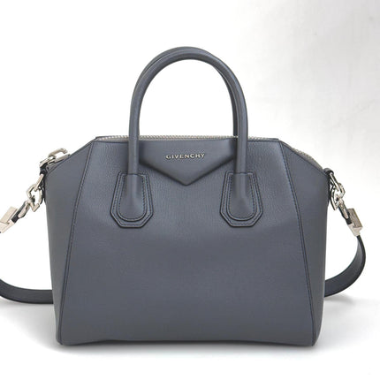Givenchy Borsa Antigona Small in Pelle Grigio Ardesia con Tracolla
