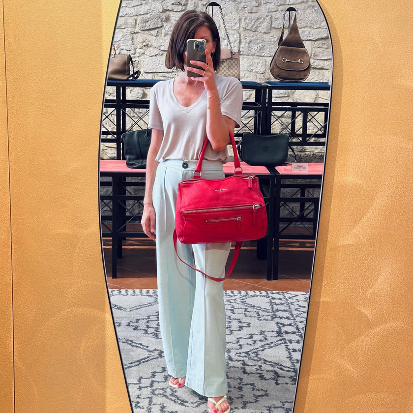 Givenchy Borsa Pandora Medium in pelle rossa con tracolla