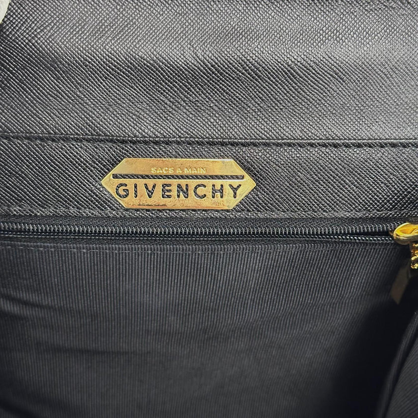 Givenchy Borsa Vintage Sacs à Main Nera in Pelle Saffiano con Tracolla