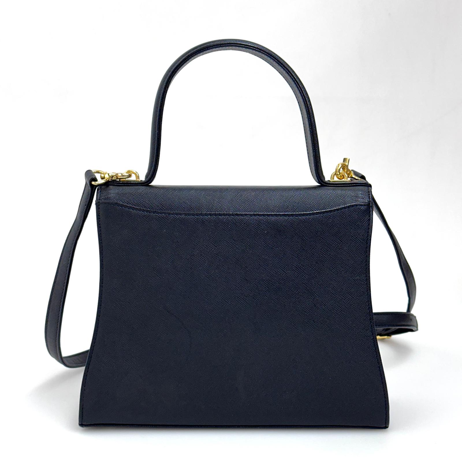 Givenchy Borsa Vintage Sacs à Main Nera in Pelle Saffiano con Tracolla