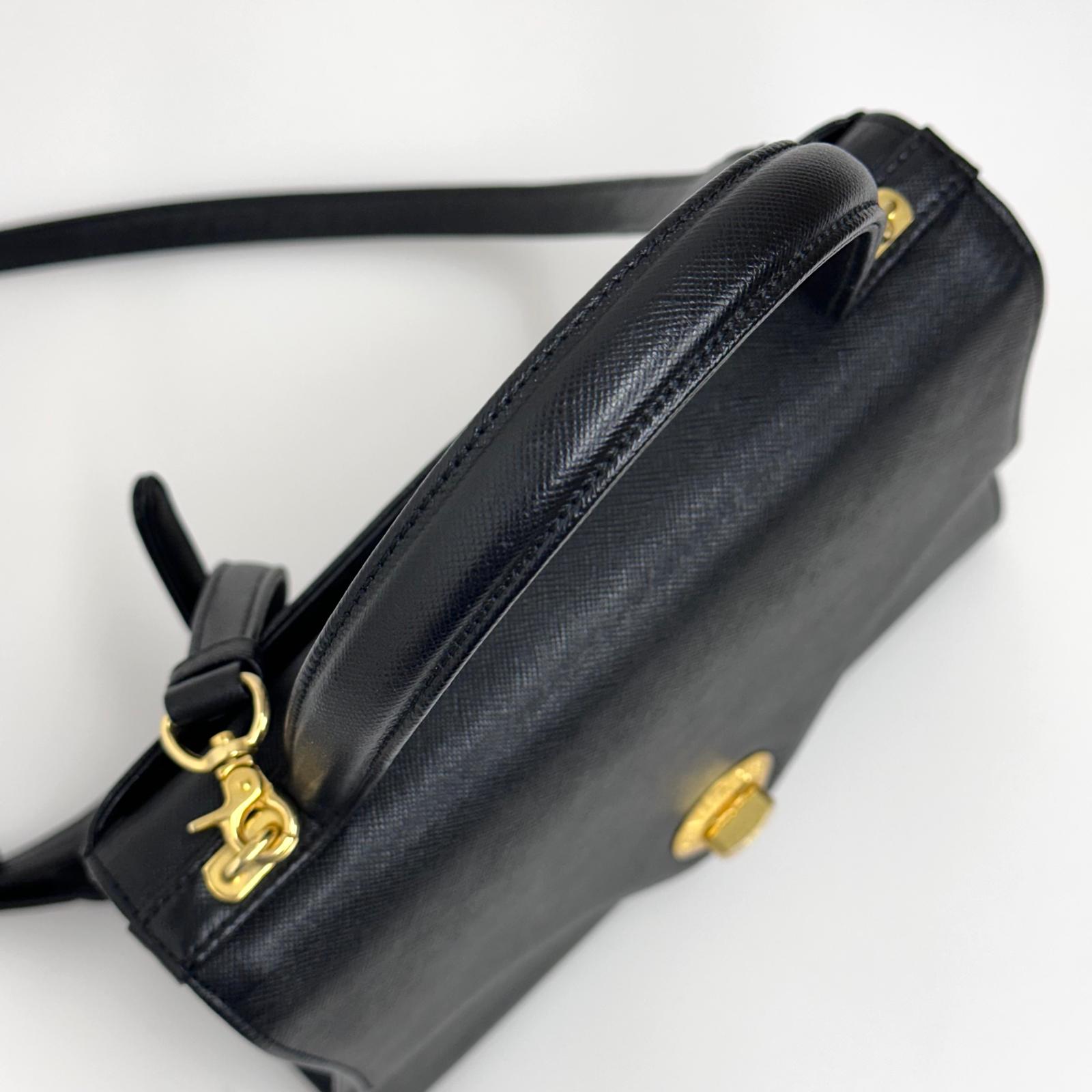Givenchy Borsa Vintage Sacs à Main Nera in Pelle Saffiano con Tracolla