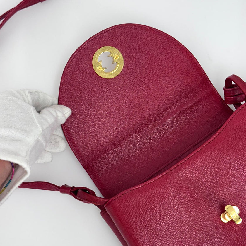 Givenchy Borsa a Tracolla Vintage in Pelle Rossa