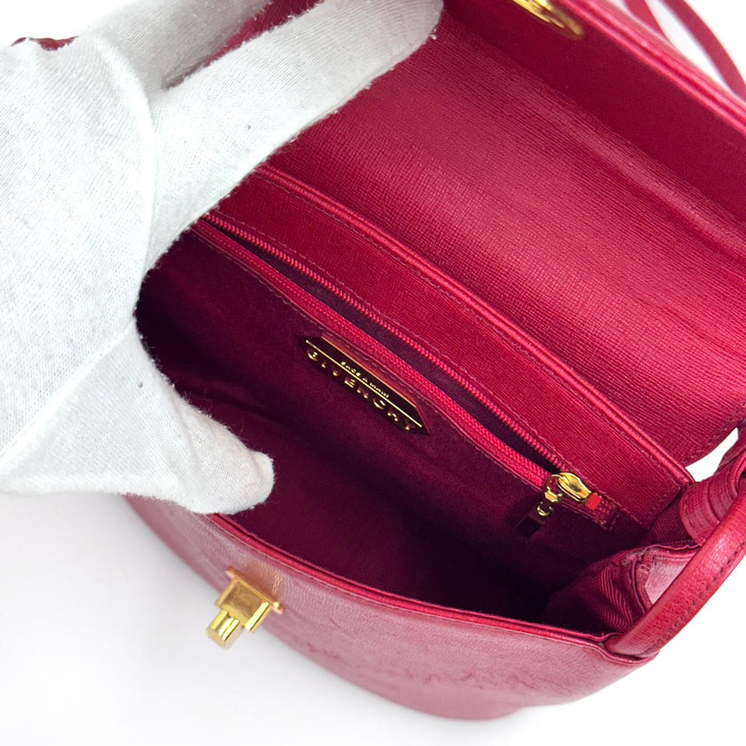 Givenchy Borsa a Tracolla Vintage in Pelle Rossa