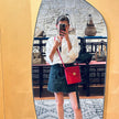 Givenchy Borsa a Tracolla Vintage in Pelle Rossa