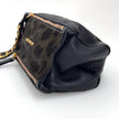 Givenchy Borsa mini clutch Pandora con laccio – cavallino leopardato e pelle nera