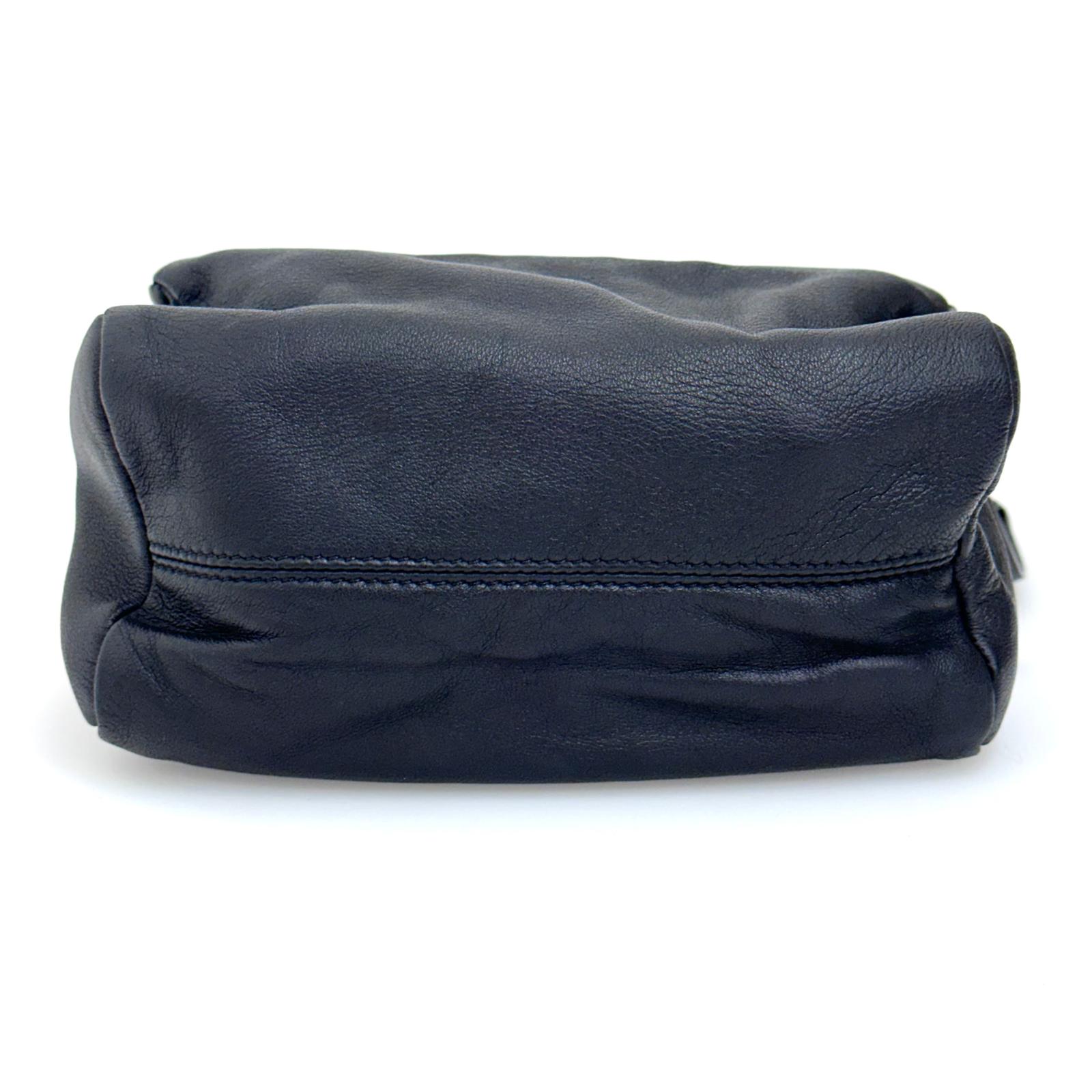 Givenchy Borsa mini clutch Pandora con laccio – cavallino leopardato e pelle nera