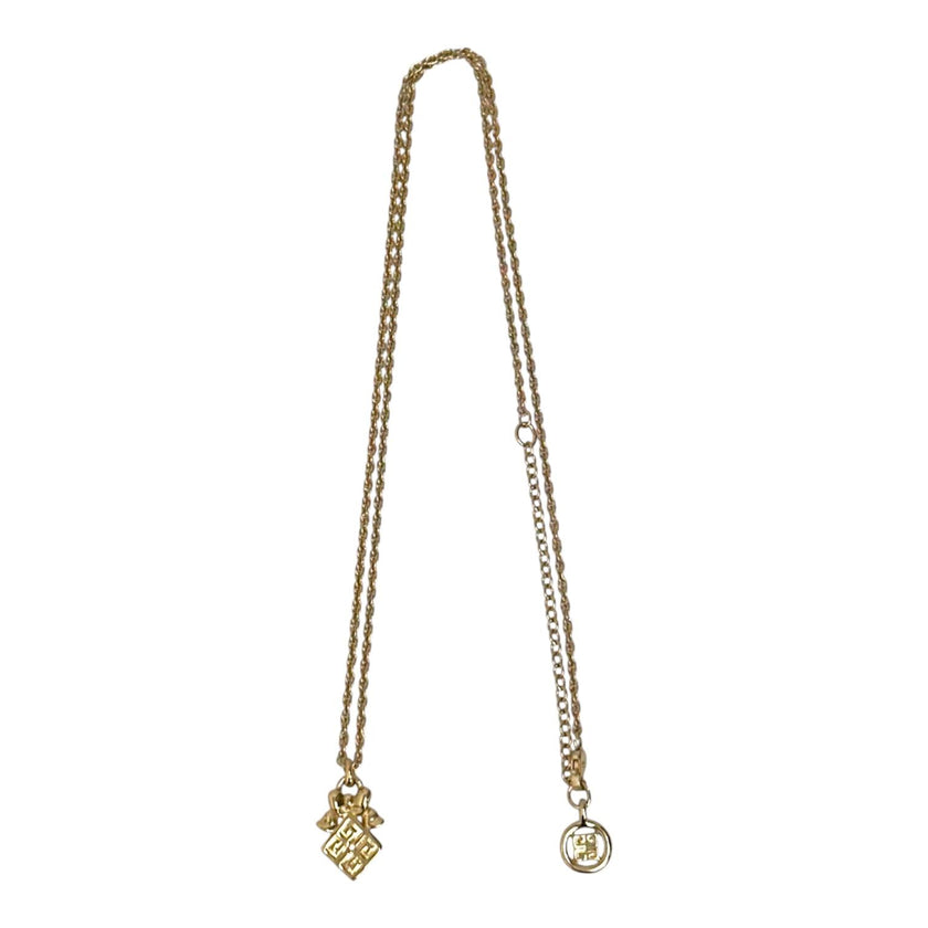 Givenchy Collana vintage con charm logo 4G dorato