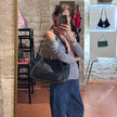 Givenchy Maxi Borsa Hobo Vintage 4G in Pelle Nera