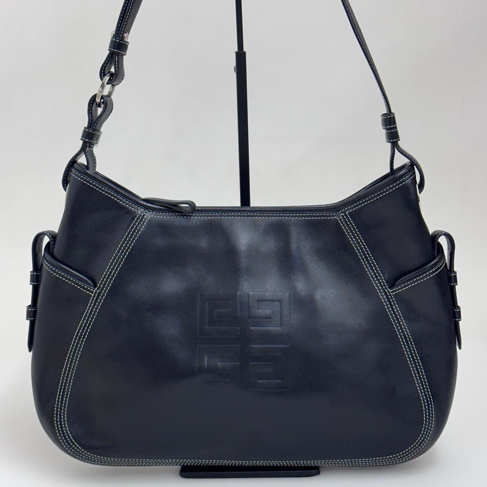 Givenchy Maxi Borsa Hobo Vintage 4G in Pelle Nera