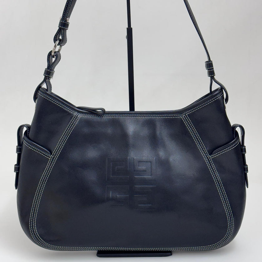 Givenchy Maxi Borsa Hobo Vintage 4G in Pelle Nera