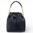 Givenchy borsa a mano secchiello mini vintage in pelle martellata nera