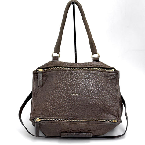 Givenchy borsa a tracolla Pandora Large in pelle martellata marrone
