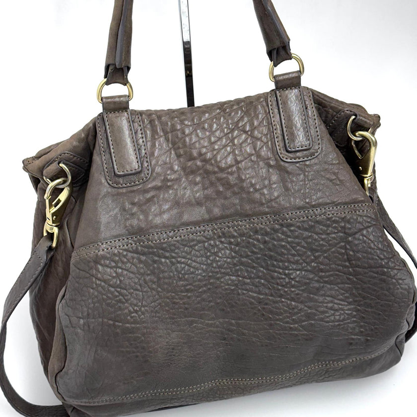 Givenchy borsa a tracolla Pandora Large in pelle martellata marrone
