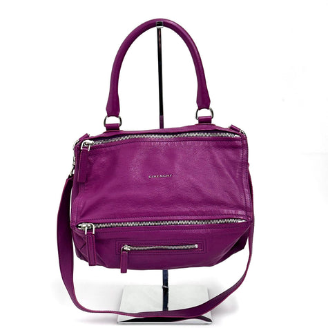 Givenchy borsa a tracolla Pandora Medium in pelle magenta