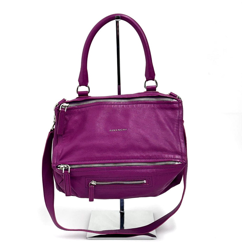 Givenchy borsa a tracolla Pandora Medium in pelle magenta