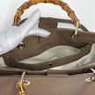 Gucci Bamboo Borsa Shopper Taupe in Pelle con Tracolla