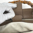 Gucci Bamboo Borsa Shopper Taupe in Pelle con Tracolla