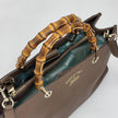 Gucci Bamboo Borsa Shopper Taupe in Pelle con Tracolla