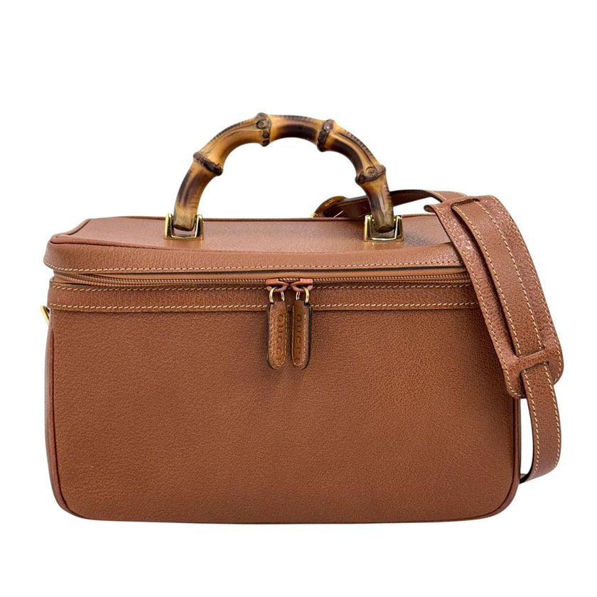 Gucci Borsa Bamboo modello vanity case vintage con specchio