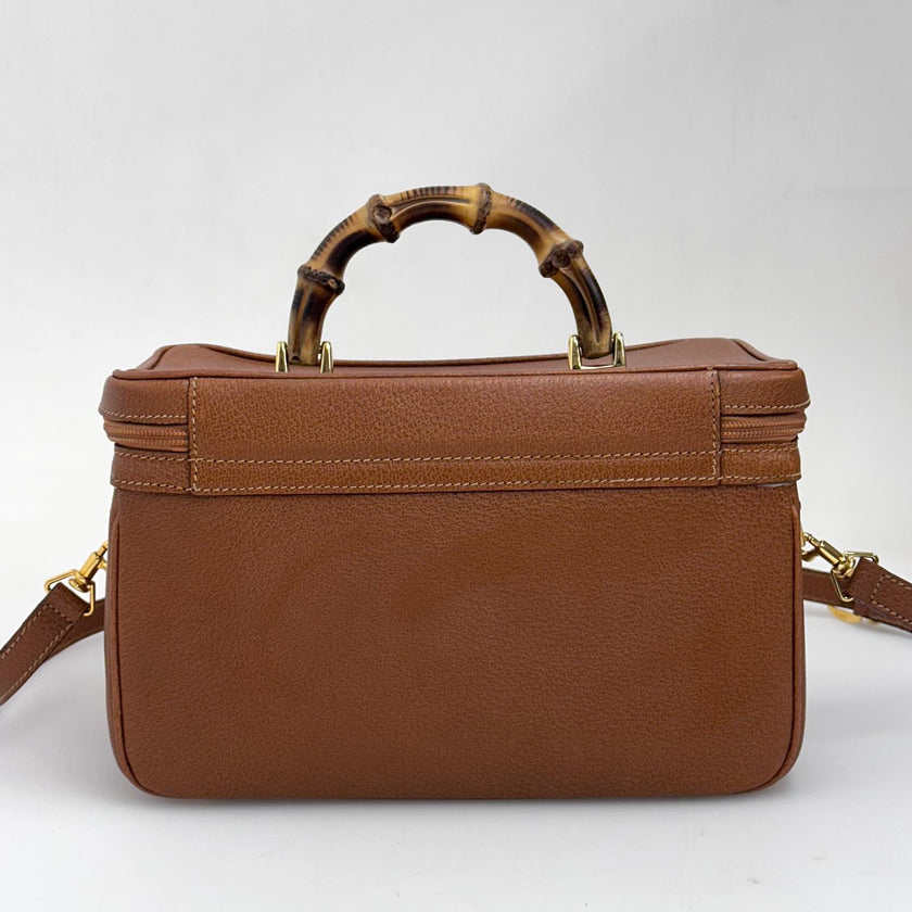 Gucci Borsa Bamboo modello vanity case vintage con specchio