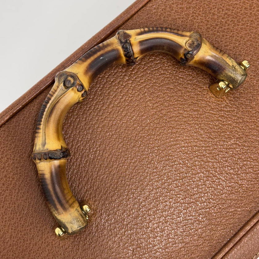 Gucci Borsa Bamboo modello vanity case vintage con specchio