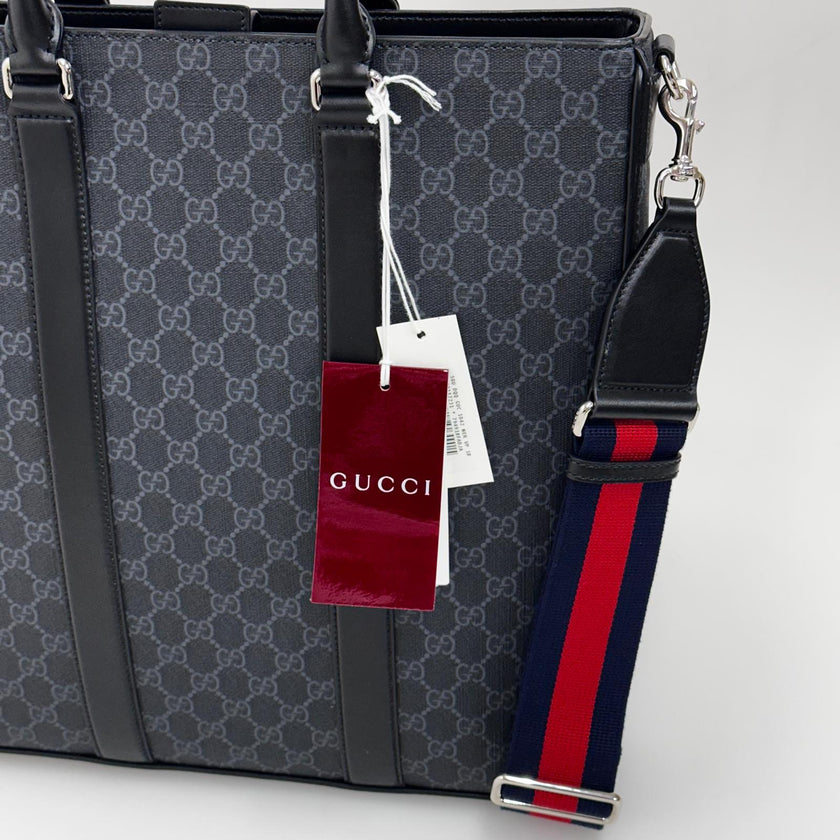 Gucci Borsa Business in Tela GG Supreme Nera