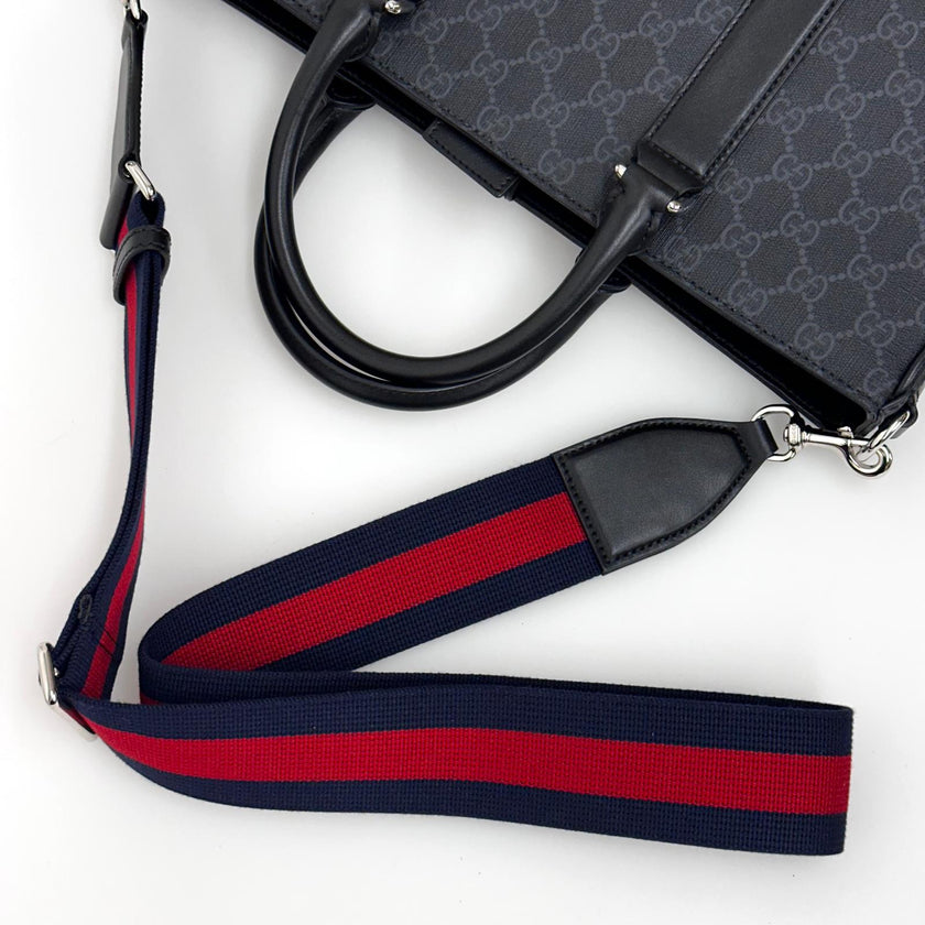 Gucci Borsa Business in Tela GG Supreme Nera