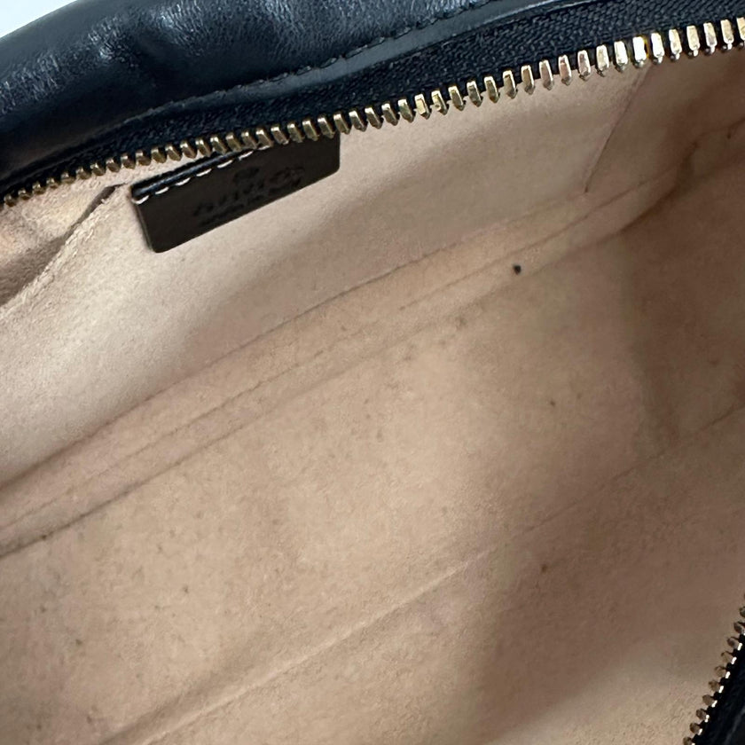 Gucci Borsa Camera GG a Tracolla Marmont Matelassé Nera Small