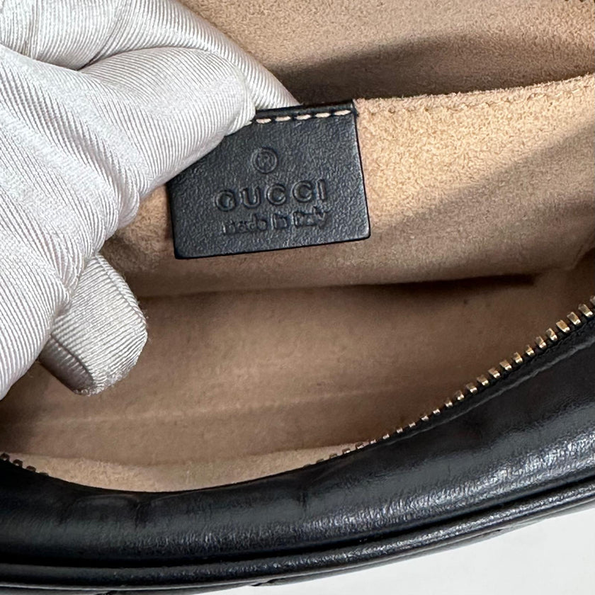 Gucci Borsa Camera GG a Tracolla Marmont Matelassé Nera Small