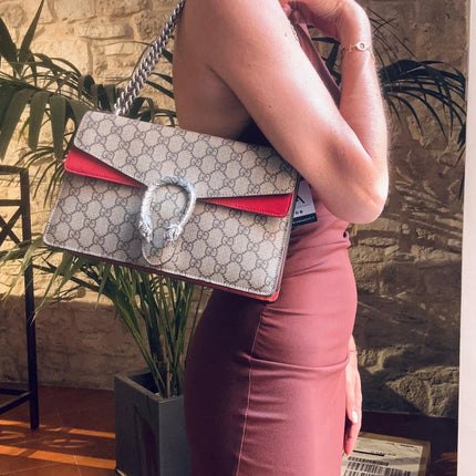 Gucci Borsa Dionysus Medium GG Supreme Rossa