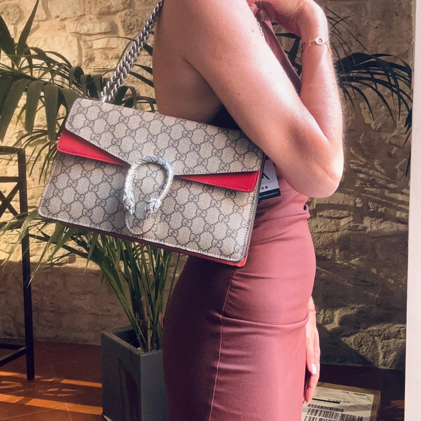 Gucci Borsa Dionysus Medium GG Supreme Rossa